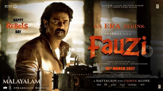 Fauzi Glimpse Video featuring Prabhas in Hanu Raghavapudi's period action drama releasing on 19 March 2027