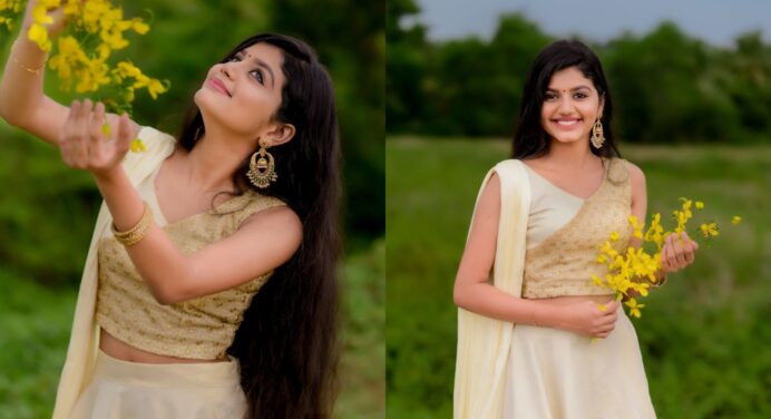 വിഷു ദിനത്തിൽ കിടിലൻ ഫോട്ടോ ഷൂട്ടുമായി സോഷ്യൽ മീഡിയ താരം നിവേദ്യ ആർ ശങ്കർ
