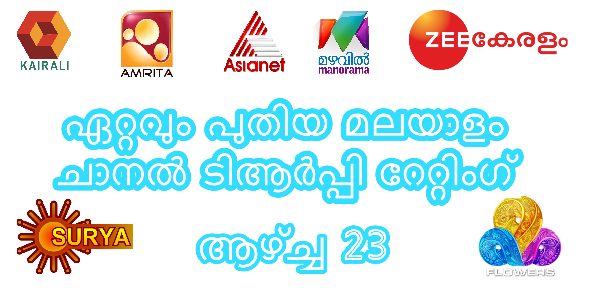 TRP Latest Barc Week 23 Malayalam Channels