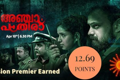 TRP Ratings of Movie Anchaam Pathira on Surya TV